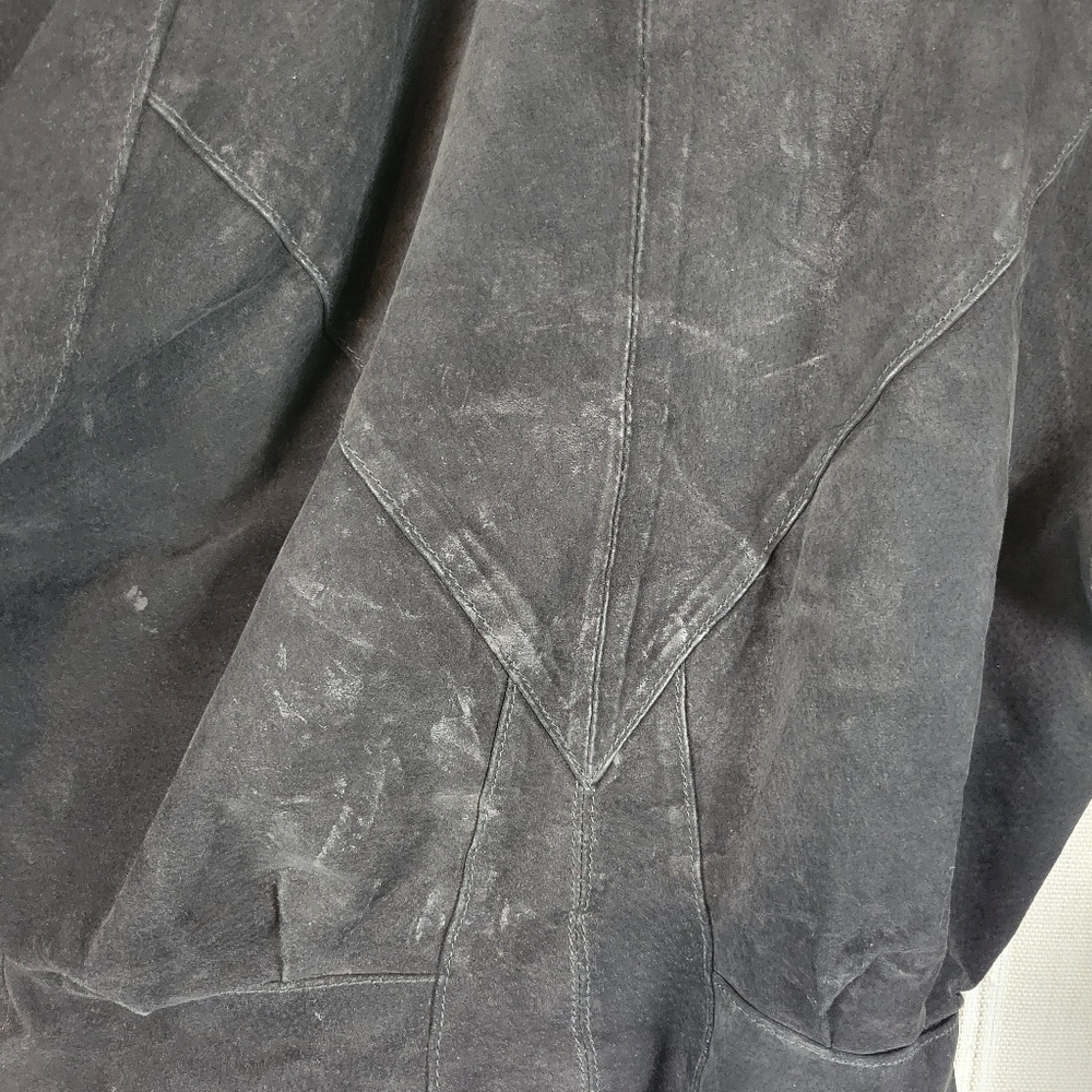 Wilsons Leather‎ Vintage Suede Cropped Jacket Black Size Extra Small - Picture 10 of 11